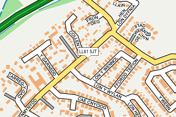 LL61 5JT map - OS OpenMap – Local (Ordnance Survey)