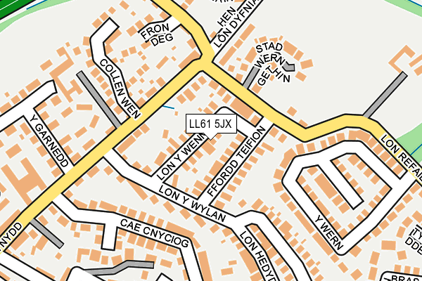 LL61 5JX map - OS OpenMap – Local (Ordnance Survey)