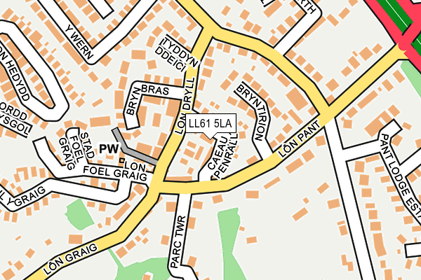LL61 5LA map - OS OpenMap – Local (Ordnance Survey)