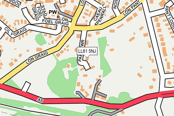 LL61 5NJ map - OS OpenMap – Local (Ordnance Survey)