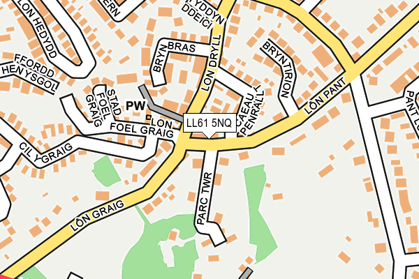 LL61 5NQ map - OS OpenMap – Local (Ordnance Survey)