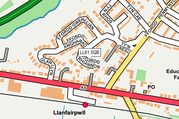 LL61 5QB map - OS OpenMap – Local (Ordnance Survey)