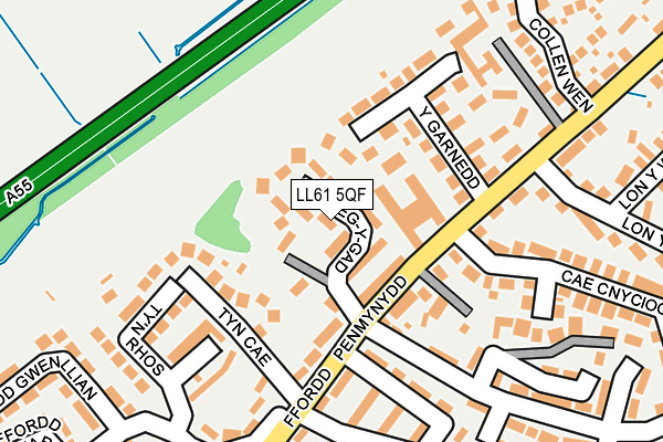 LL61 5QF map - OS OpenMap – Local (Ordnance Survey)