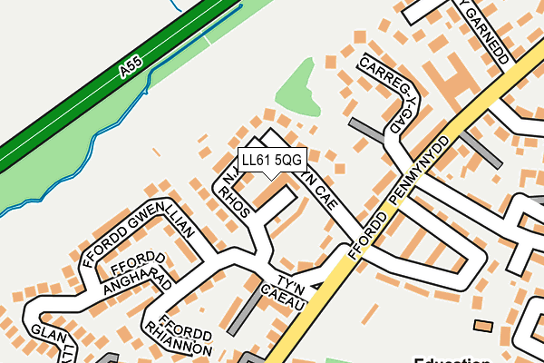LL61 5QG map - OS OpenMap – Local (Ordnance Survey)
