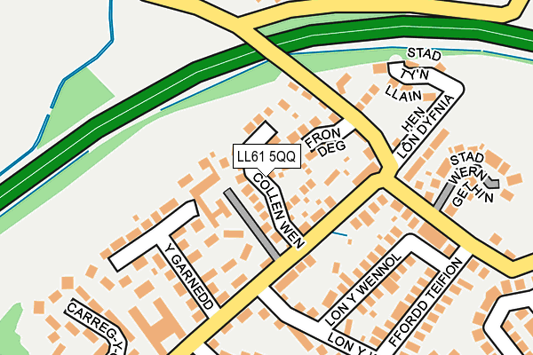 LL61 5QQ map - OS OpenMap – Local (Ordnance Survey)