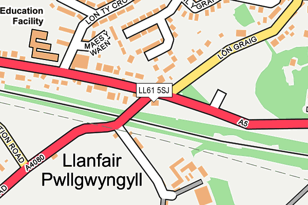 LL61 5SJ map - OS OpenMap – Local (Ordnance Survey)