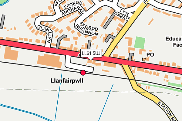 LL61 5UJ map - OS OpenMap – Local (Ordnance Survey)