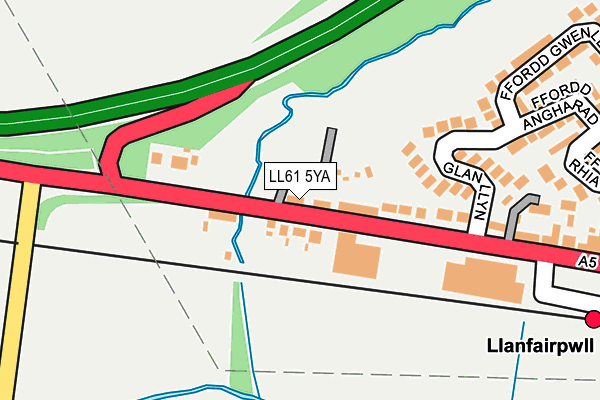 LL61 5YA map - OS OpenMap – Local (Ordnance Survey)