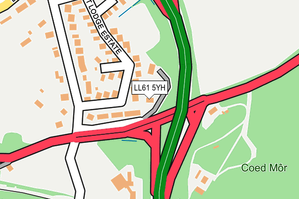 LL61 5YH map - OS OpenMap – Local (Ordnance Survey)