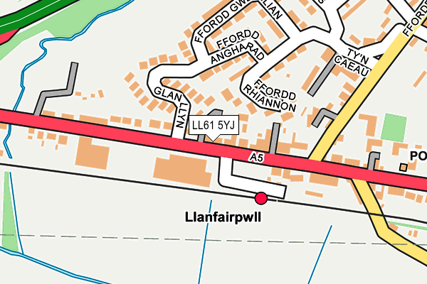 LL61 5YJ map - OS OpenMap – Local (Ordnance Survey)