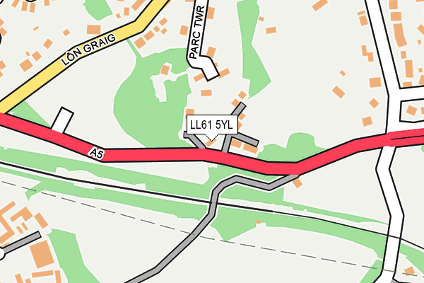 LL61 5YL map - OS OpenMap – Local (Ordnance Survey)