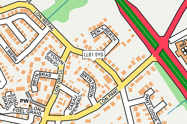 LL61 5YS map - OS OpenMap – Local (Ordnance Survey)