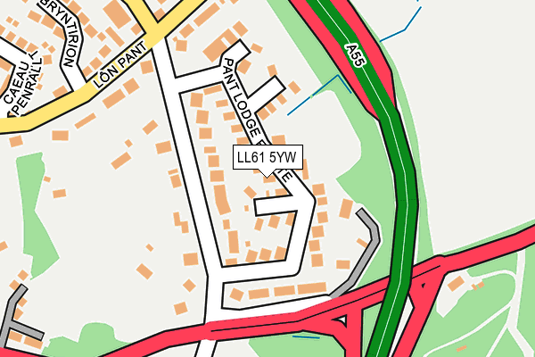 LL61 5YW map - OS OpenMap – Local (Ordnance Survey)