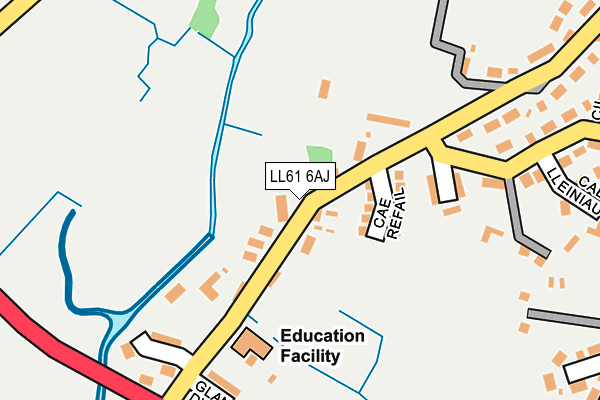 LL61 6AJ map - OS OpenMap – Local (Ordnance Survey)