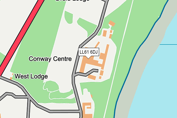 LL61 6DJ map - OS OpenMap – Local (Ordnance Survey)