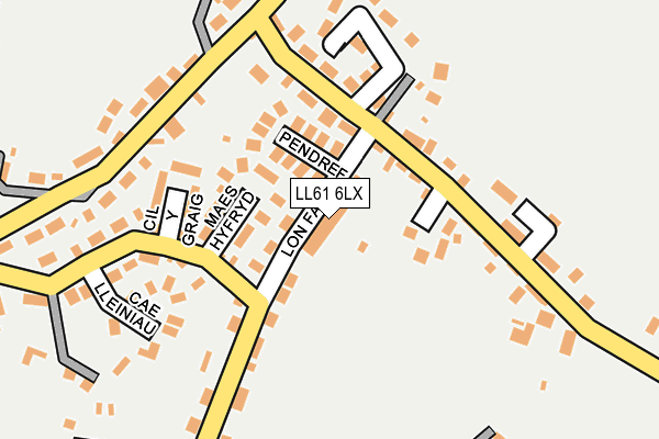 LL61 6LX map - OS OpenMap – Local (Ordnance Survey)