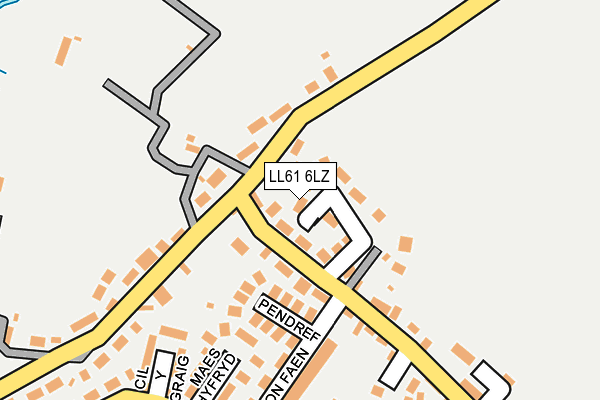 LL61 6LZ map - OS OpenMap – Local (Ordnance Survey)