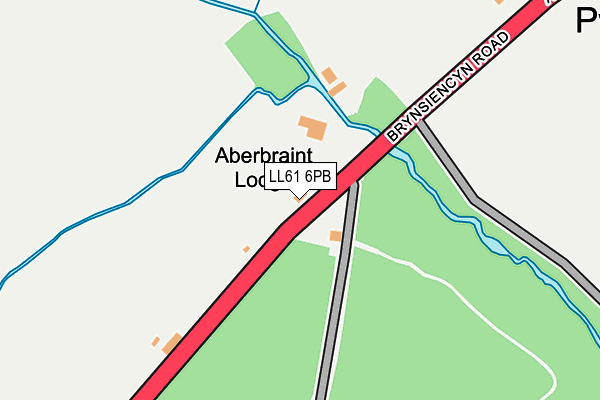 LL61 6PB map - OS OpenMap – Local (Ordnance Survey)