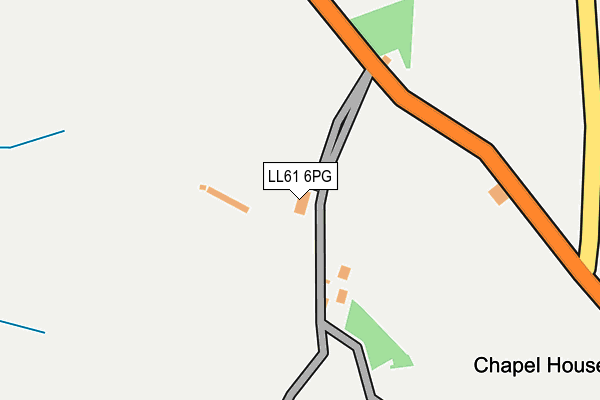 LL61 6PG map - OS OpenMap – Local (Ordnance Survey)