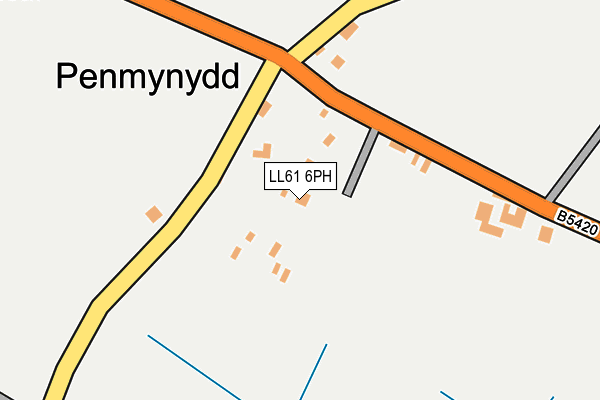 LL61 6PH map - OS OpenMap – Local (Ordnance Survey)