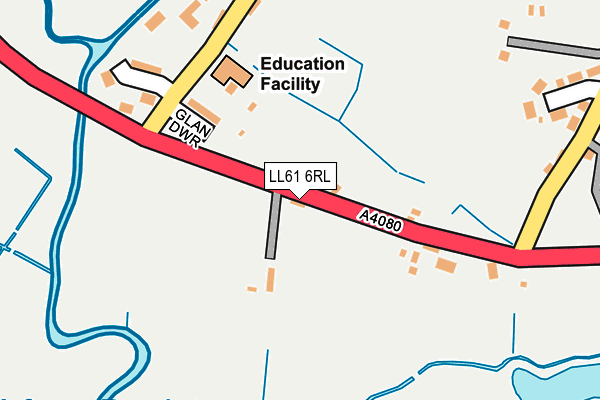 LL61 6RL map - OS OpenMap – Local (Ordnance Survey)