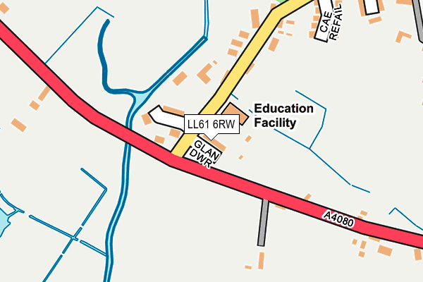 LL61 6RW map - OS OpenMap – Local (Ordnance Survey)