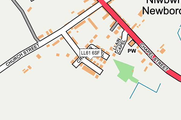 LL61 6SF map - OS OpenMap – Local (Ordnance Survey)