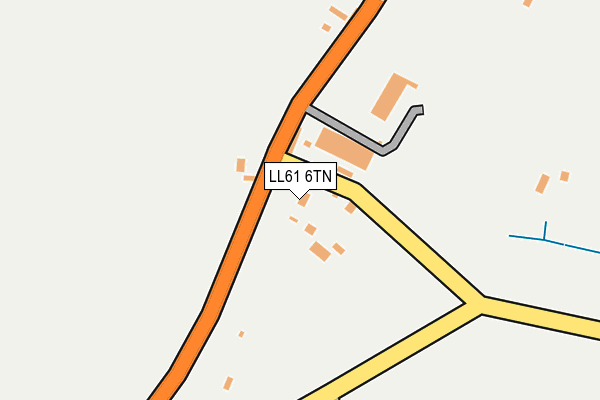 LL61 6TN map - OS OpenMap – Local (Ordnance Survey)