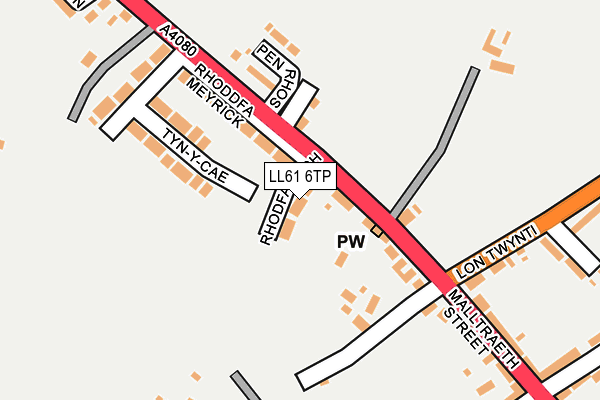 LL61 6TP map - OS OpenMap – Local (Ordnance Survey)