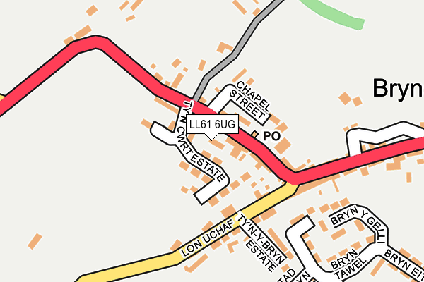LL61 6UG map - OS OpenMap – Local (Ordnance Survey)