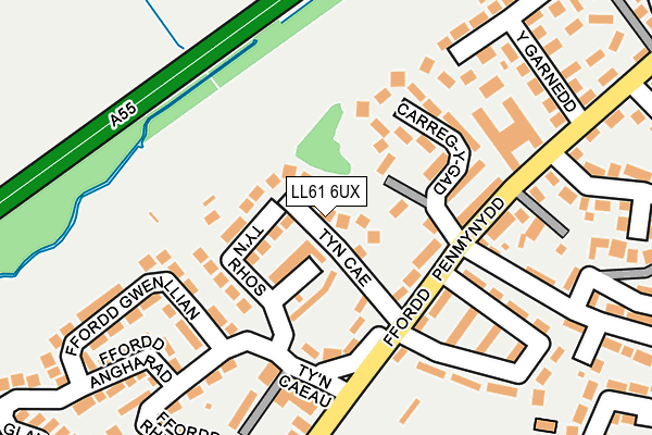 LL61 6UX map - OS OpenMap – Local (Ordnance Survey)