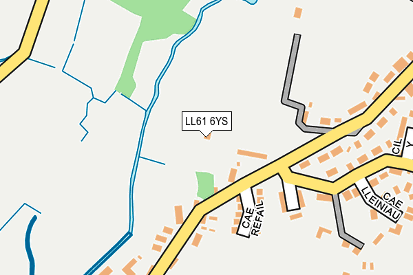 LL61 6YS map - OS OpenMap – Local (Ordnance Survey)