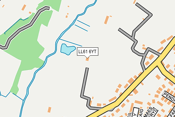 LL61 6YT map - OS OpenMap – Local (Ordnance Survey)