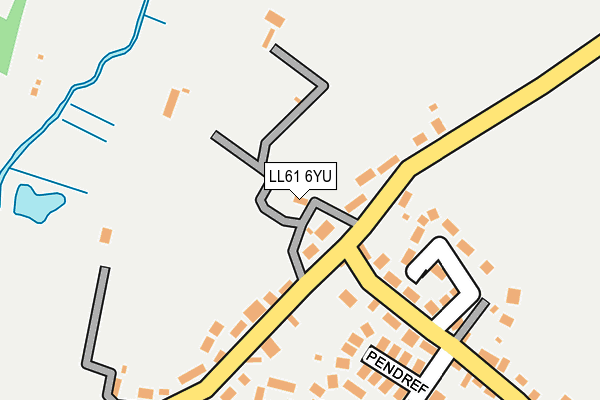 LL61 6YU map - OS OpenMap – Local (Ordnance Survey)