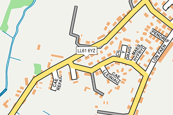 LL61 6YZ map - OS OpenMap – Local (Ordnance Survey)