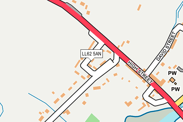 LL62 5AN map - OS OpenMap – Local (Ordnance Survey)