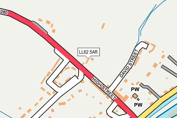 LL62 5AR map - OS OpenMap – Local (Ordnance Survey)