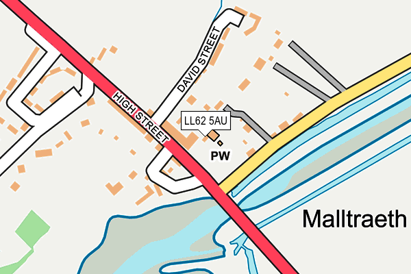 LL62 5AU map - OS OpenMap – Local (Ordnance Survey)