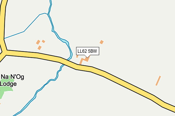 LL62 5BW map - OS OpenMap – Local (Ordnance Survey)