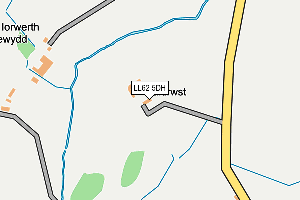 LL62 5DH map - OS OpenMap – Local (Ordnance Survey)