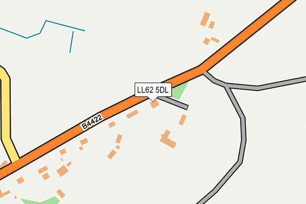 LL62 5DL map - OS OpenMap – Local (Ordnance Survey)