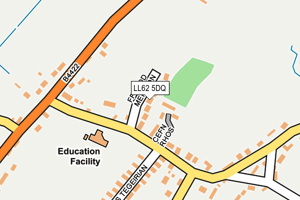 LL62 5DQ map - OS OpenMap – Local (Ordnance Survey)
