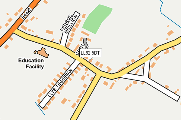 LL62 5DT map - OS OpenMap – Local (Ordnance Survey)