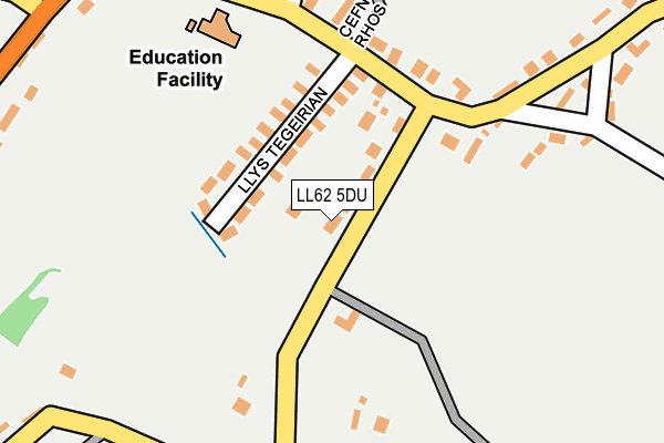 LL62 5DU map - OS OpenMap – Local (Ordnance Survey)