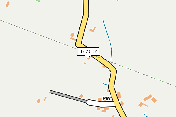 LL62 5DY map - OS OpenMap – Local (Ordnance Survey)