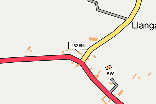 LL62 5HU map - OS OpenMap – Local (Ordnance Survey)