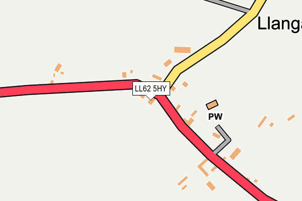 LL62 5HY map - OS OpenMap – Local (Ordnance Survey)