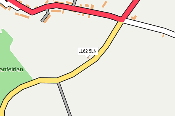 LL62 5LN map - OS OpenMap – Local (Ordnance Survey)