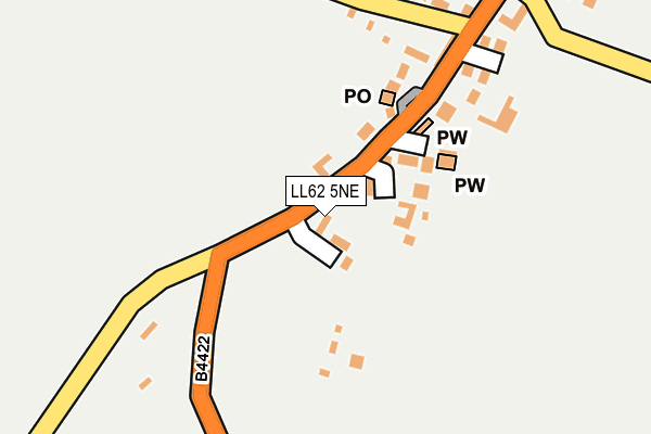 LL62 5NE map - OS OpenMap – Local (Ordnance Survey)