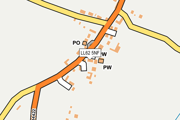 LL62 5NF map - OS OpenMap – Local (Ordnance Survey)